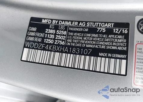 2017 Mercedes-Benz E 300 4Matic из США, поврежденный, VIN WDDZF4KBXHA183107